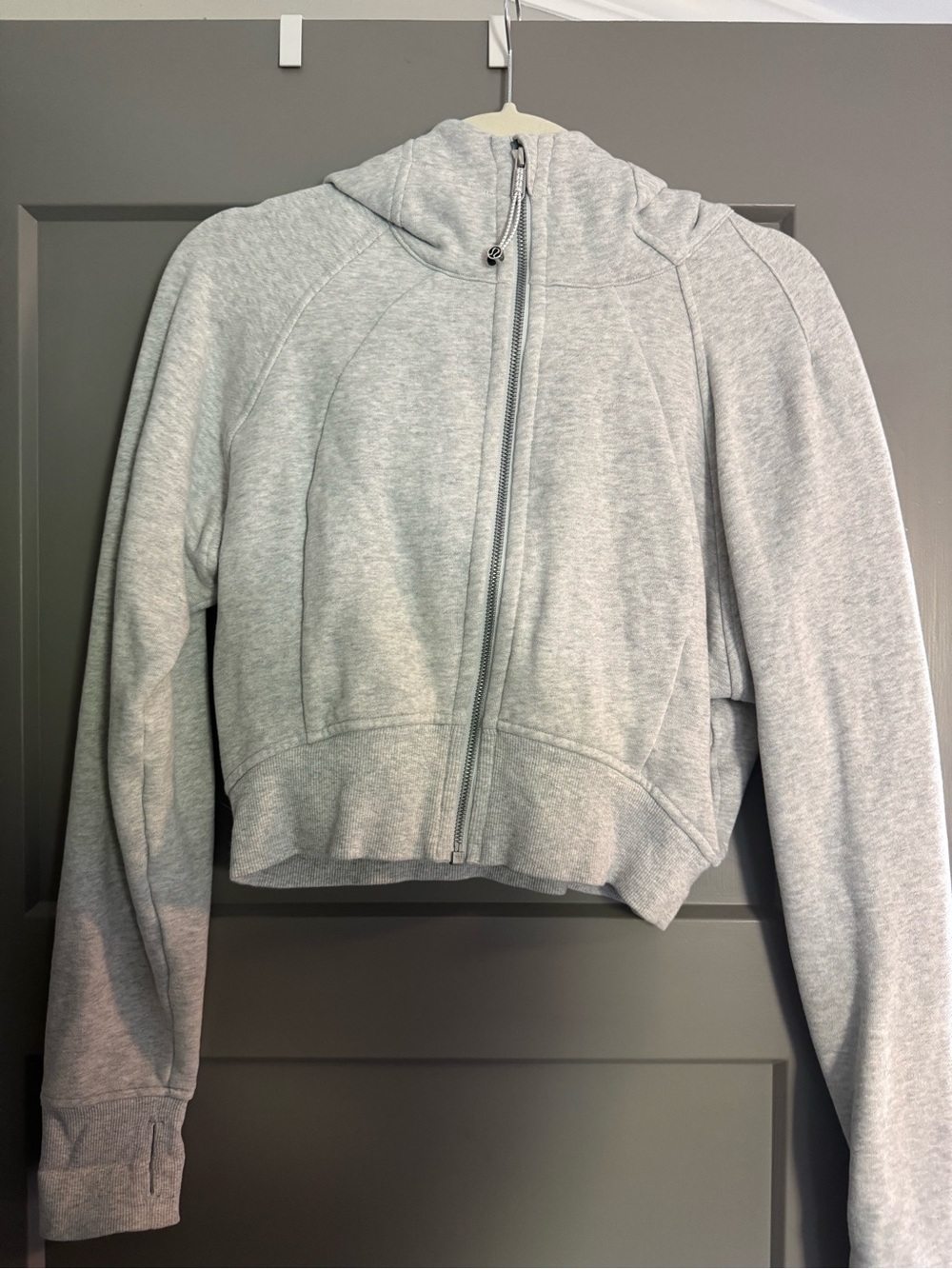 lululemon athletica Light Gray Full-Zip Hooded Jacket